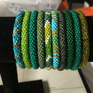 Rolls on beaded bracelets